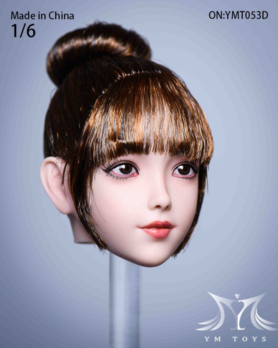 Hair transplant female head carving YMT053 YMT054