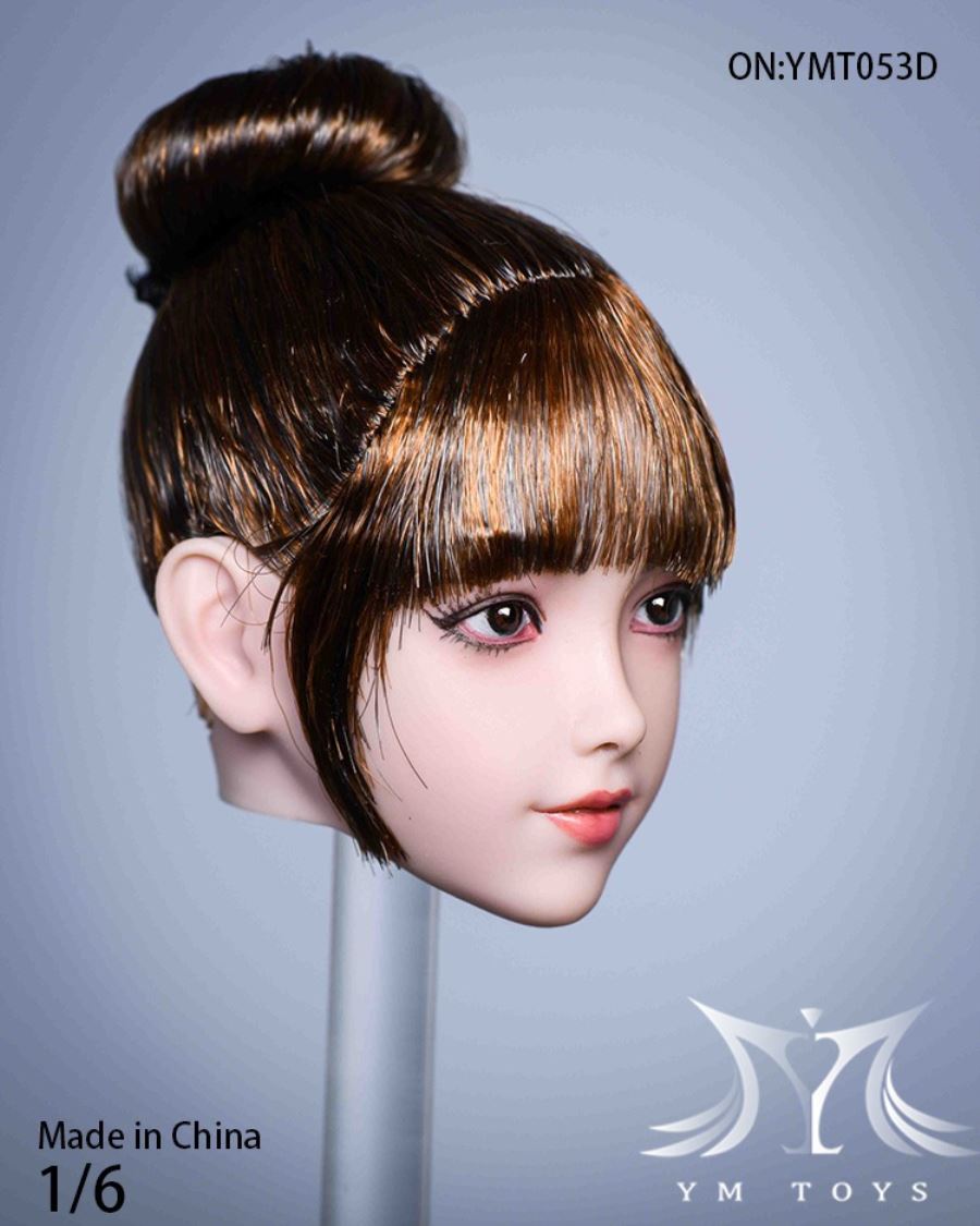 Hair transplant female head carving YMT053 YMT054