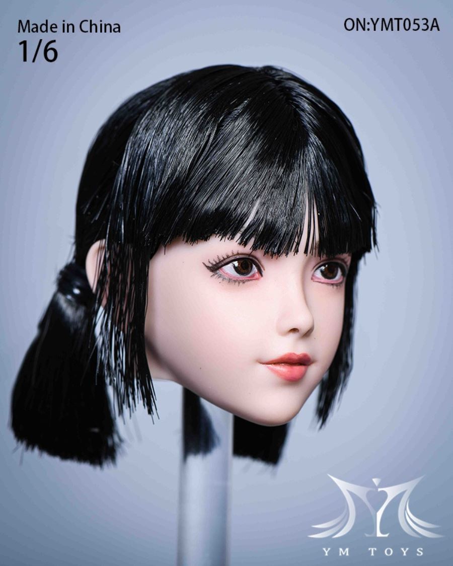 Hair transplant female head carving YMT053 YMT054