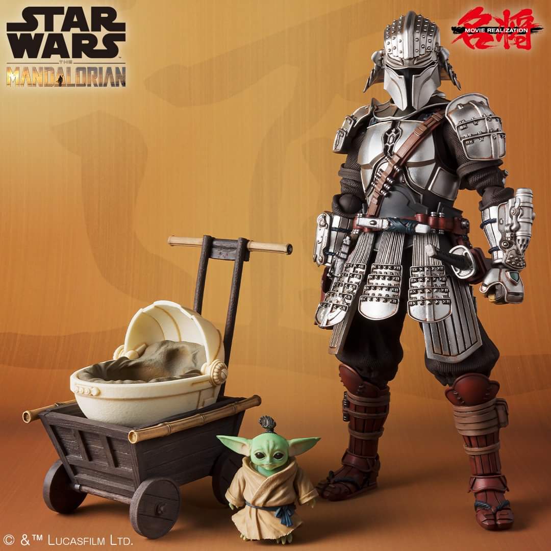 The Mandalorian - Star Wars Meisho Movie Realization Ronin Mandalorian in Beskar Armor with Grogu
