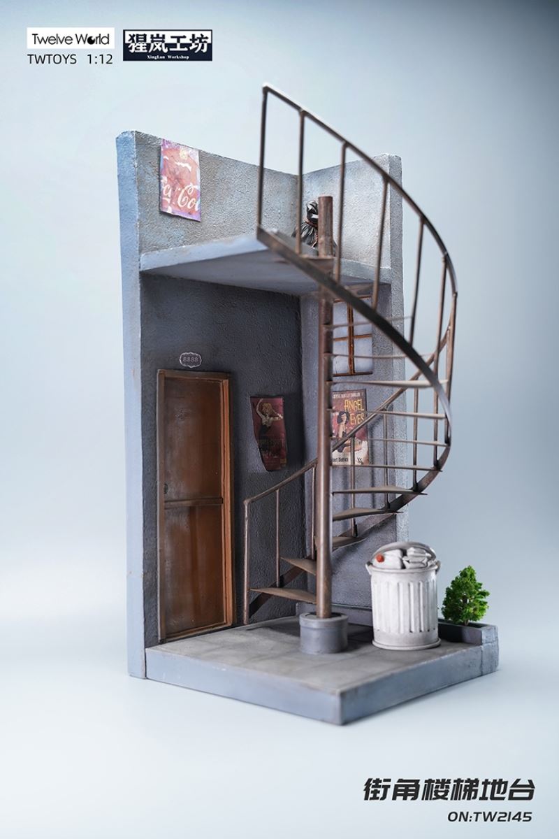 1/12 Corner staircase platform TW2145