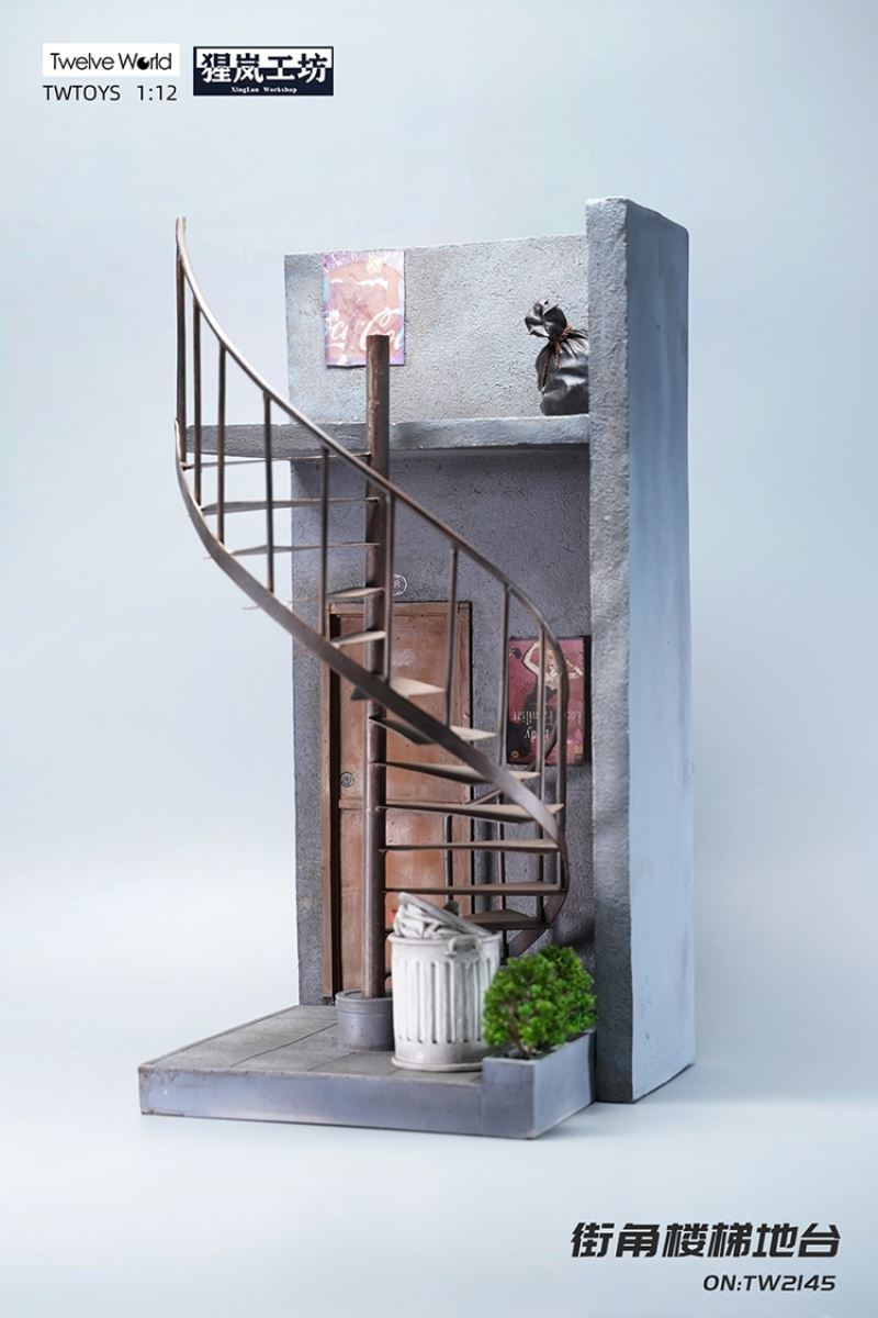 1/12 Corner staircase platform TW2145