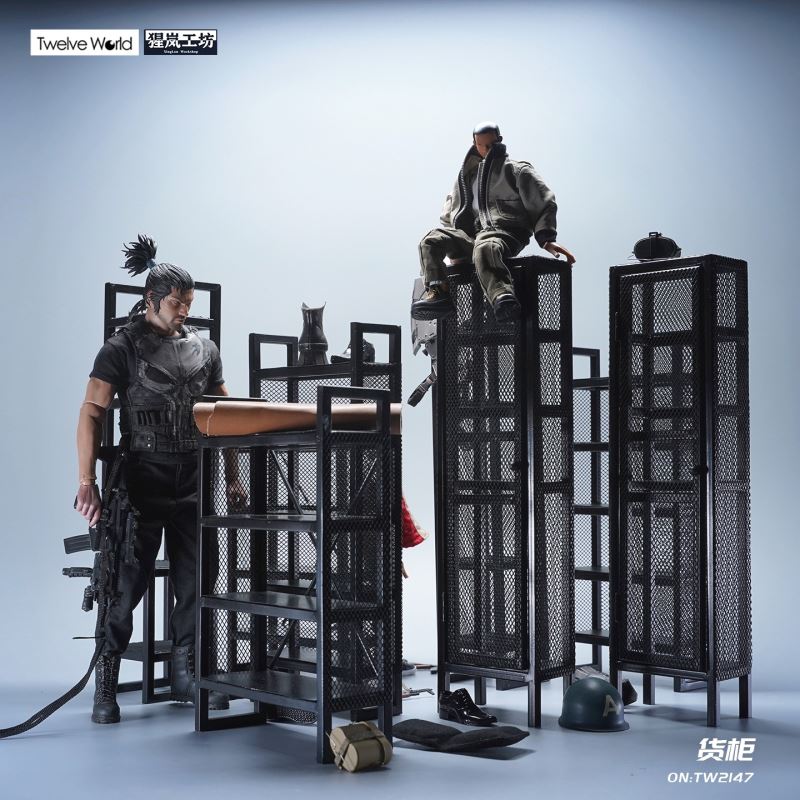 Container metal material handmade model scene 1/6