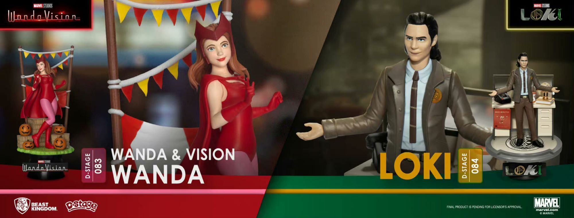 Avengers: Endgame Wanda and Vision & Rocky Panorama Statue