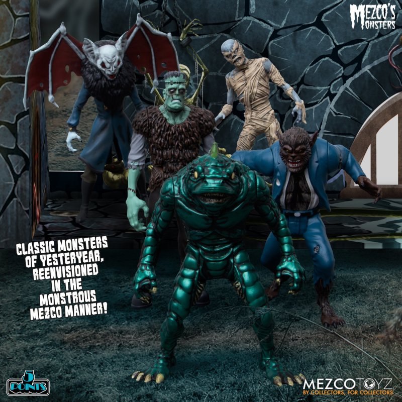 5 POINTS Mezco's Monsters-Tower of Fear Deluxe Boxed Set