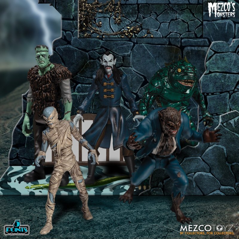 5 POINTS Mezco's Monsters-Tower of Fear Deluxe Boxed Set