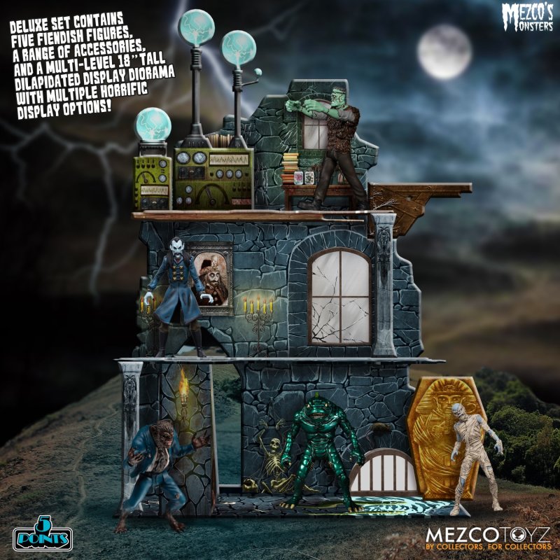5 POINTS Mezco's Monsters-Tower of Fear Deluxe Boxed Set