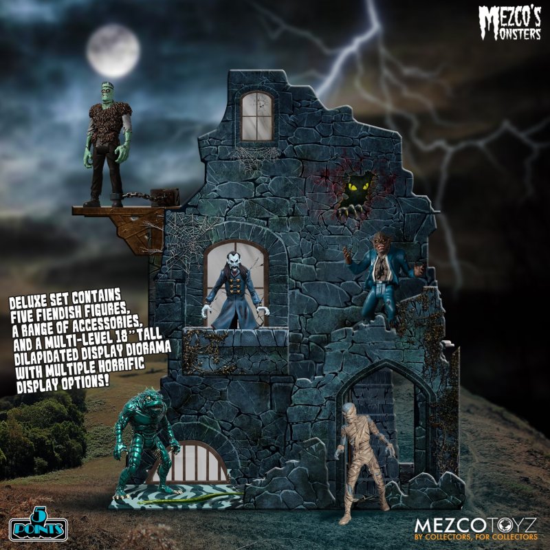 5 POINTS Mezco's Monsters-Tower of Fear Deluxe Boxed Set