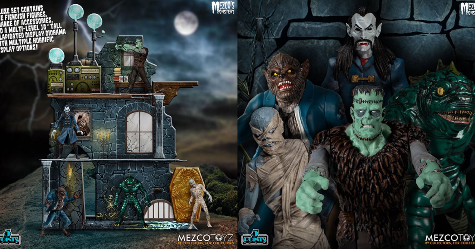 5 POINTS Mezco's Monsters-Tower of Fear Deluxe Boxed Set