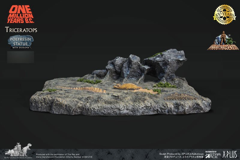 Dinosaur 1 Million Years Triceratops Polyresin Statue