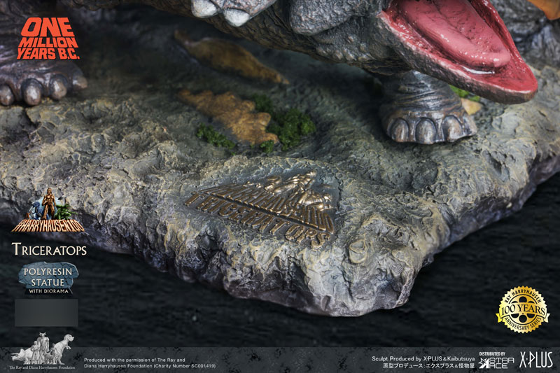 Dinosaur 1 Million Years Triceratops Polyresin Statue