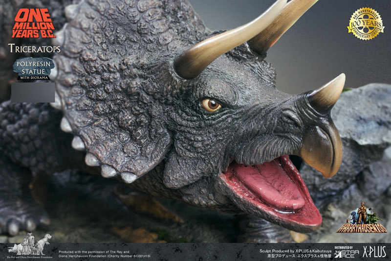 Dinosaur 1 Million Years Triceratops Polyresin Statue