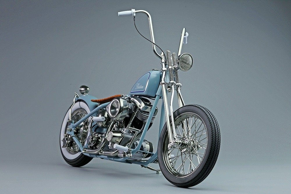 Little blue motorcycle 1/6