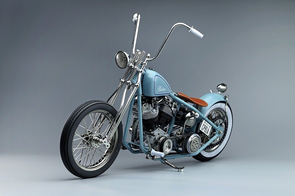 Little blue motorcycle 1/6