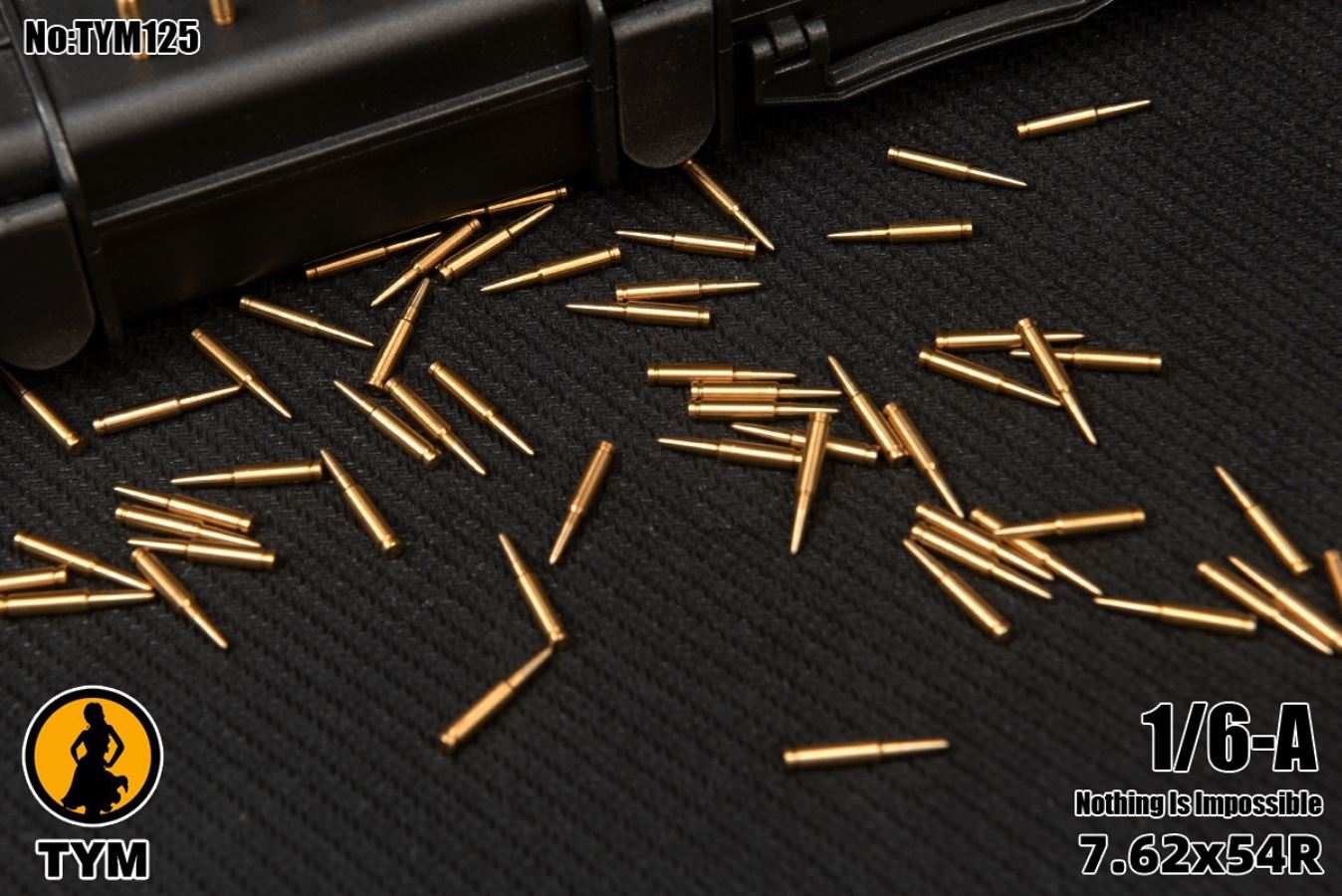 Sniper rifle bullet and pistol bullet pack soldier weapon scene 1/6