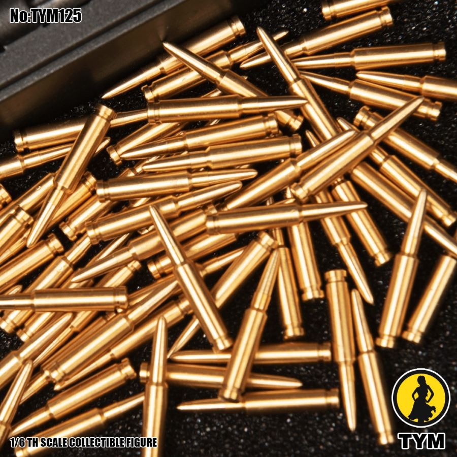 Sniper rifle bullet and pistol bullet pack soldier weapon scene 1/6