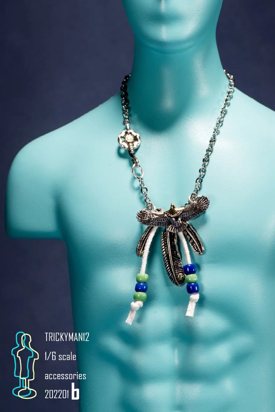 Accessories full metal necklace + mannequin bust set a/b 1/6