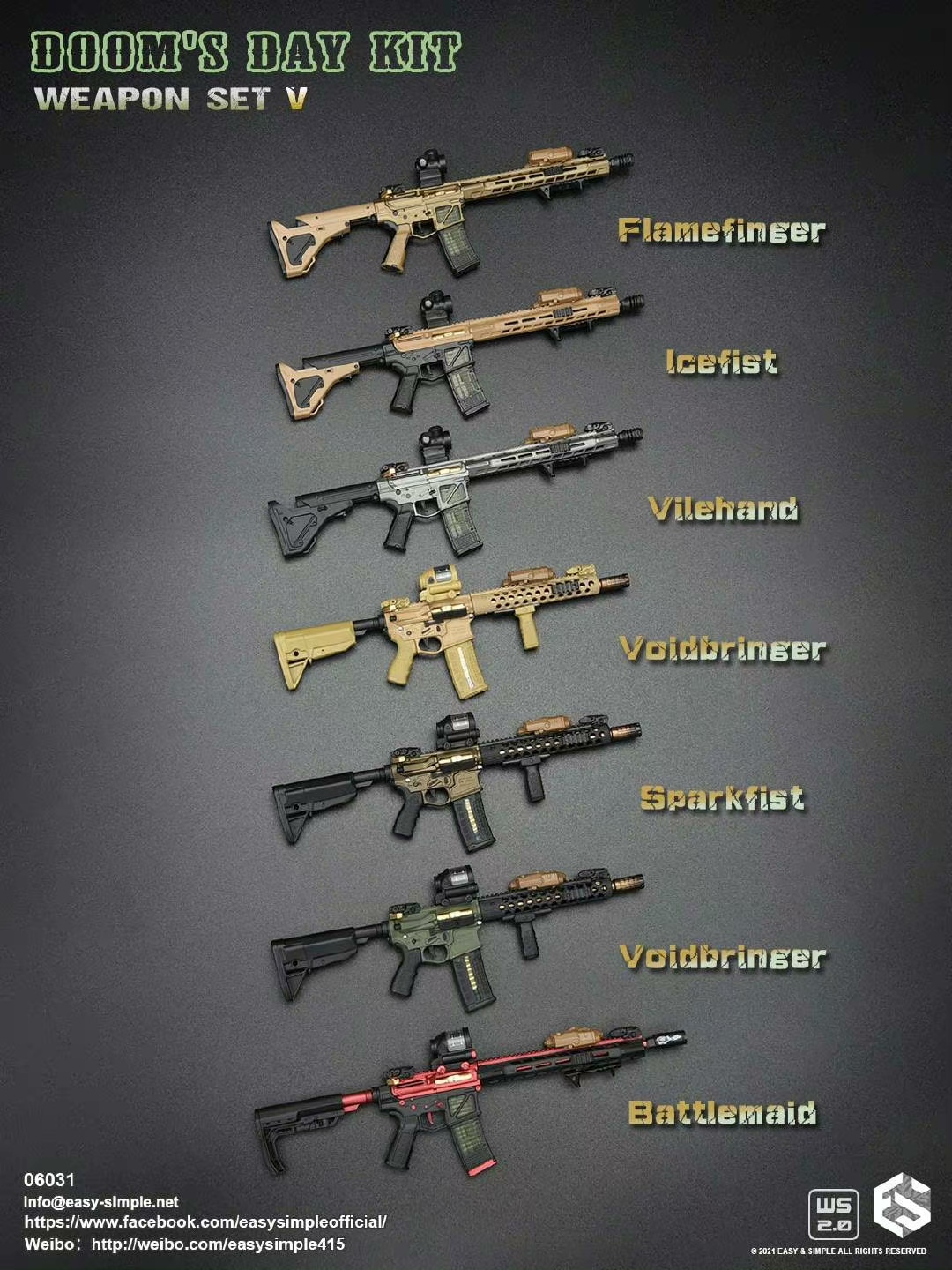 DOOM'S DAY KIT WEAPON SET V 1/6