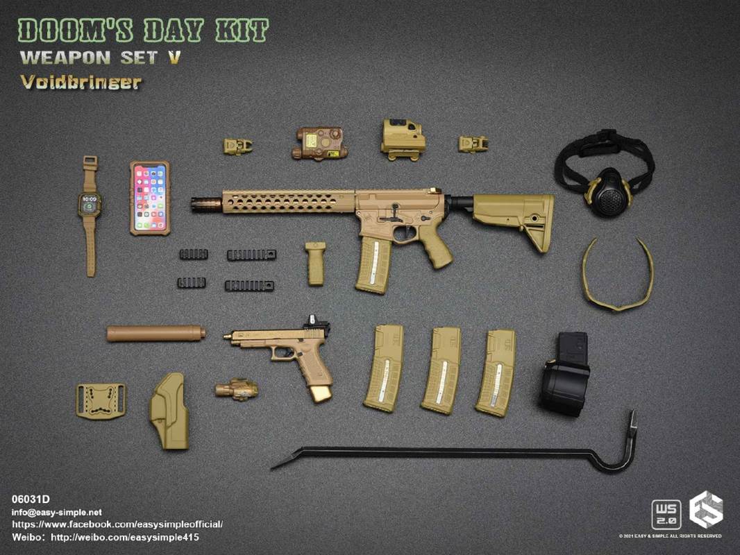 DOOM'S DAY KIT WEAPON SET V 1/6