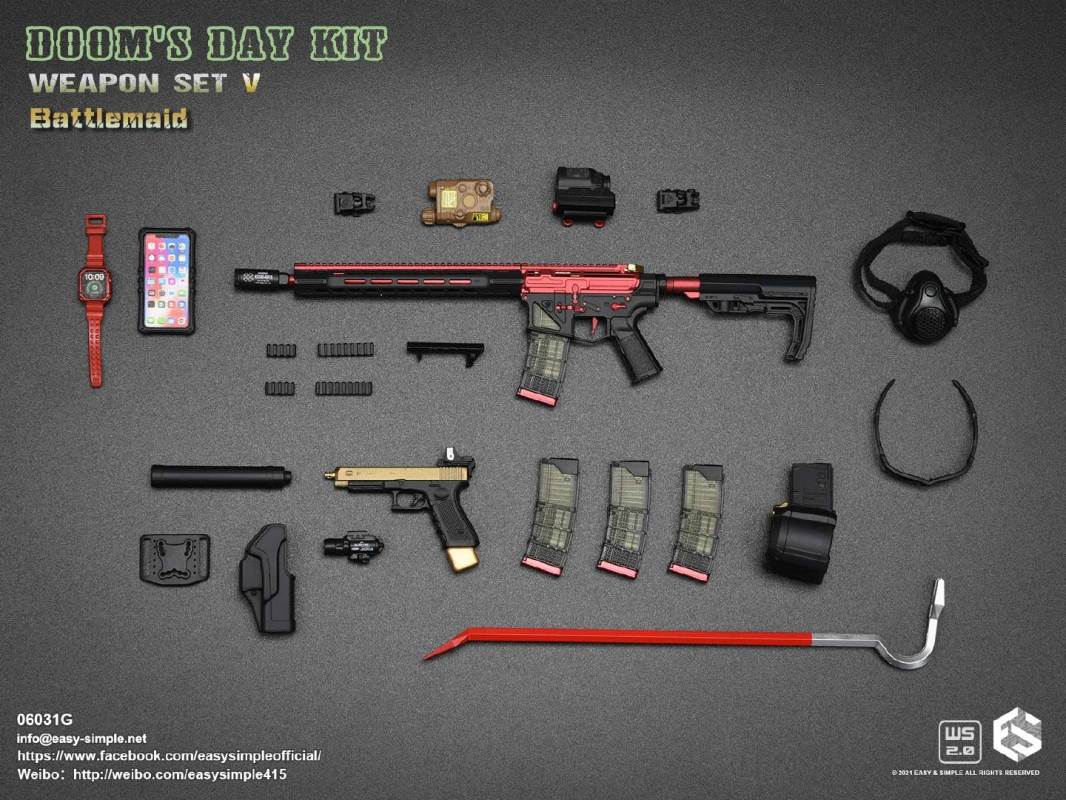 DOOM'S DAY KIT WEAPON SET V 1/6