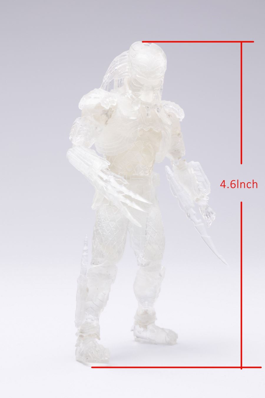 HIYA Extreme Mini Series 1/18 Alien vs. Predator Transparent Cat Face Iron-blooded 5-inch Super Action Figure