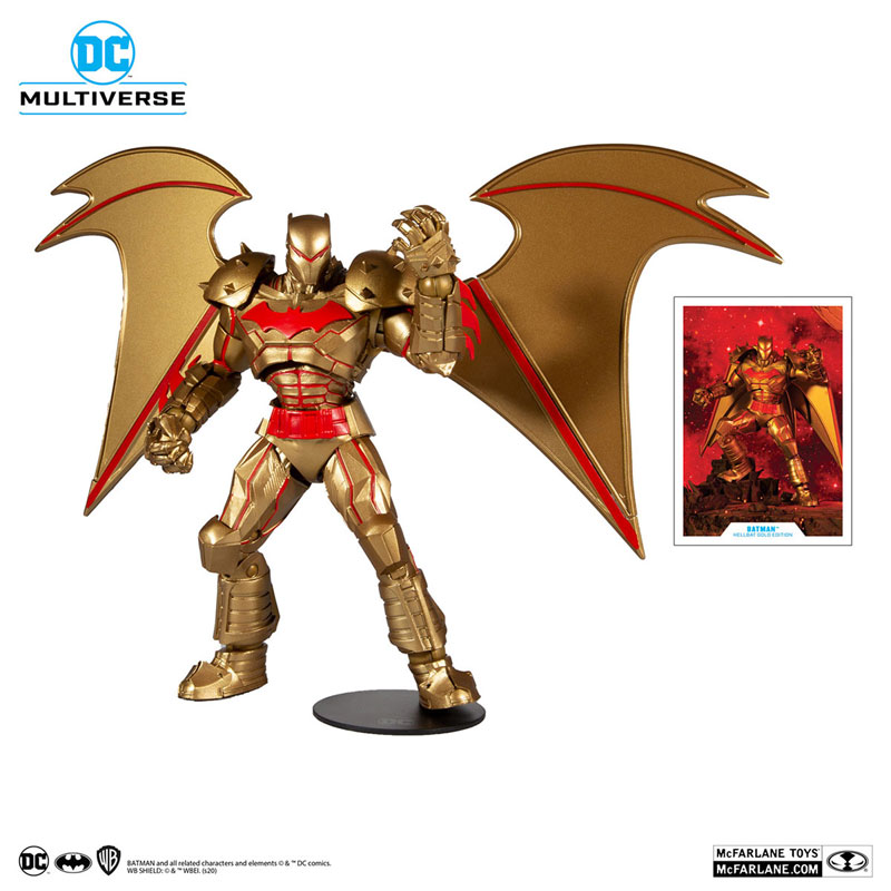 DC Multiverse Action Figure Hellbat Armor Batman (Gold Edition) [Comic]