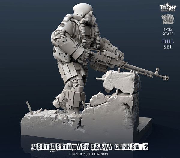 1/35 Nest Destroyer Heavy Gunner II Full Set (w/Special Base)
