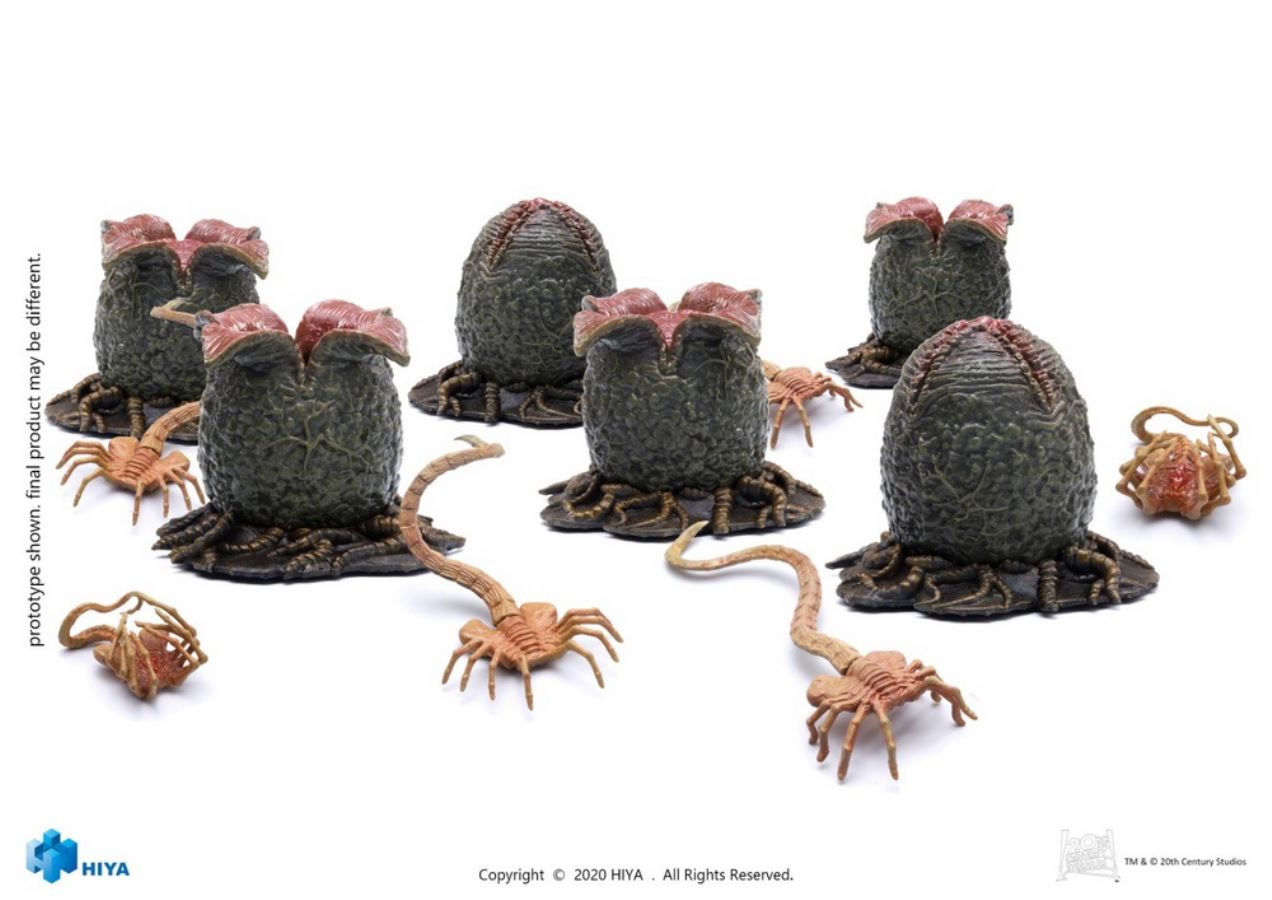 Hiya Ultimate Mini Series 1/18 Alien 2 Movie Version Alien Egg and Face Worm Set