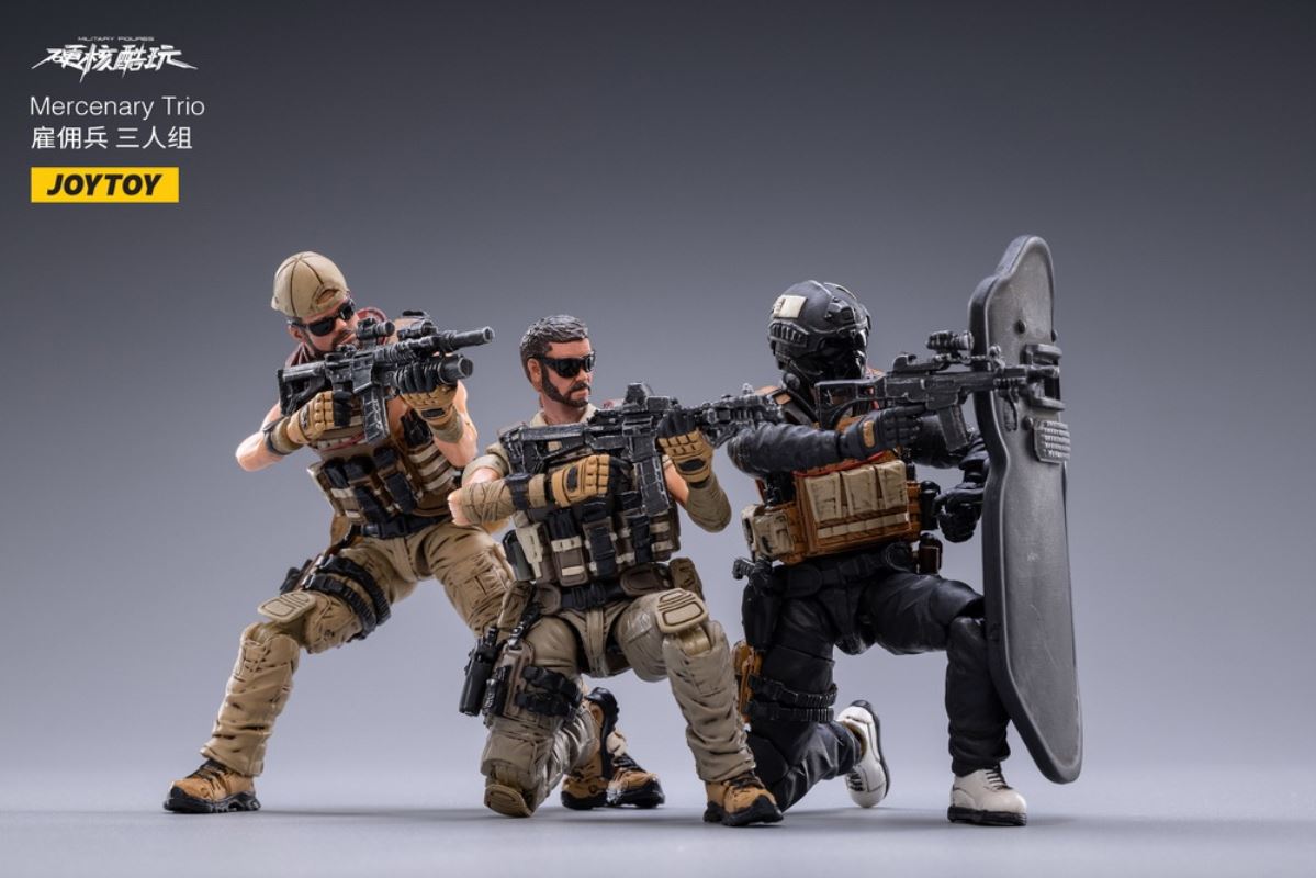 Hardcore Cool Play-Mercenary Trio & Suit Male Killer 1/18