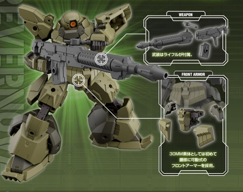 30MM 1/144  Level Nova [bEXM-28 Green] & Gard Nova [bEXM-29 Brown]