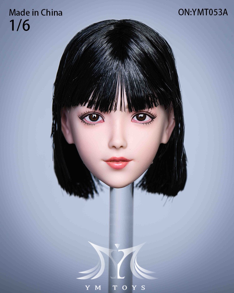 Hair transplant female head carving YMT053 YMT054