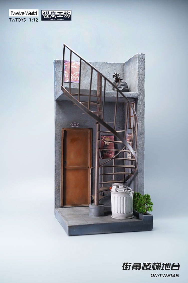 1/12 Corner staircase platform TW2145