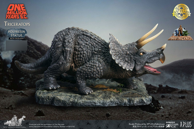 Dinosaur 1 Million Years Triceratops Polyresin Statue