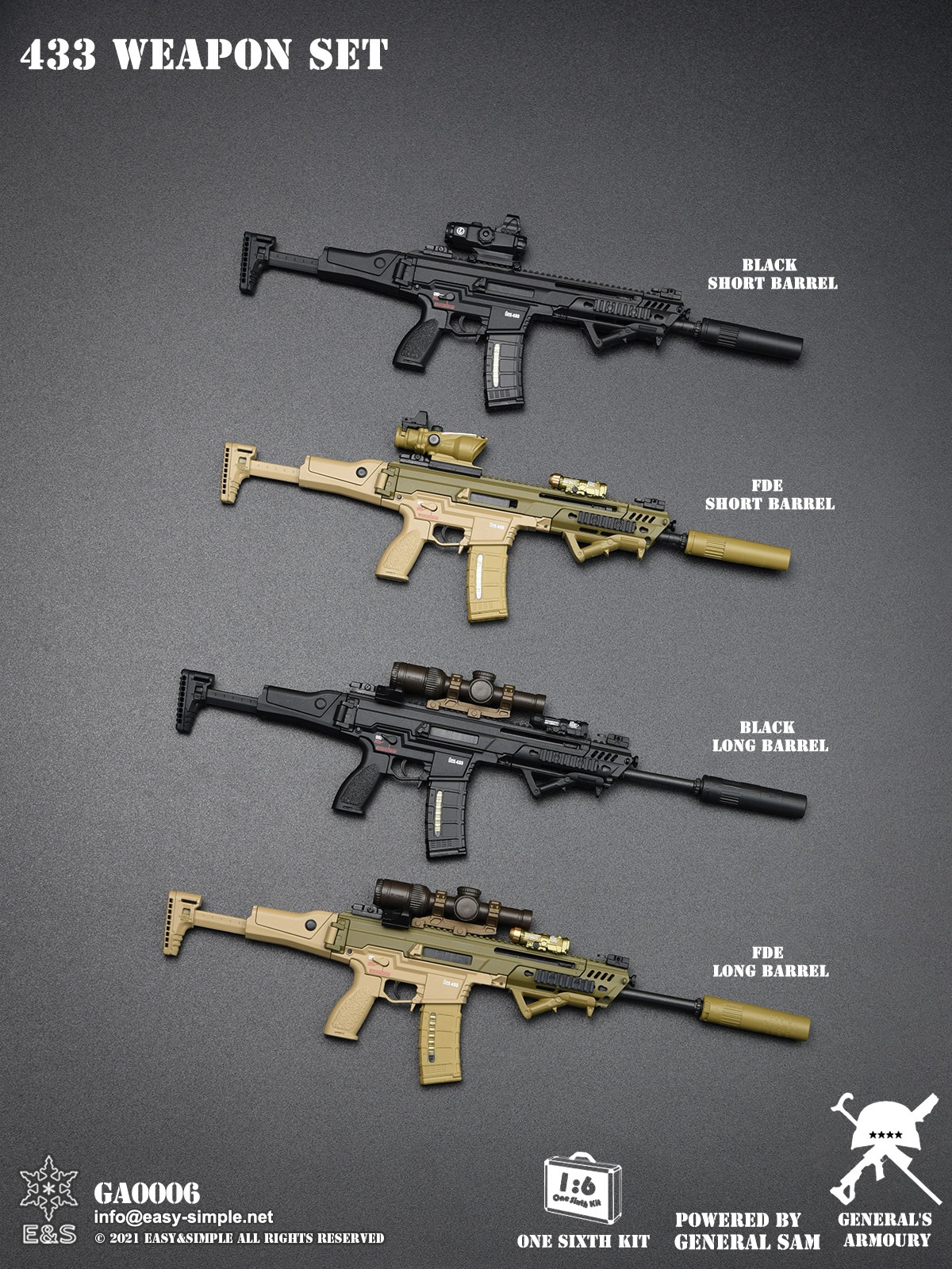 HK433 Weapon Elevator four optional 1/6