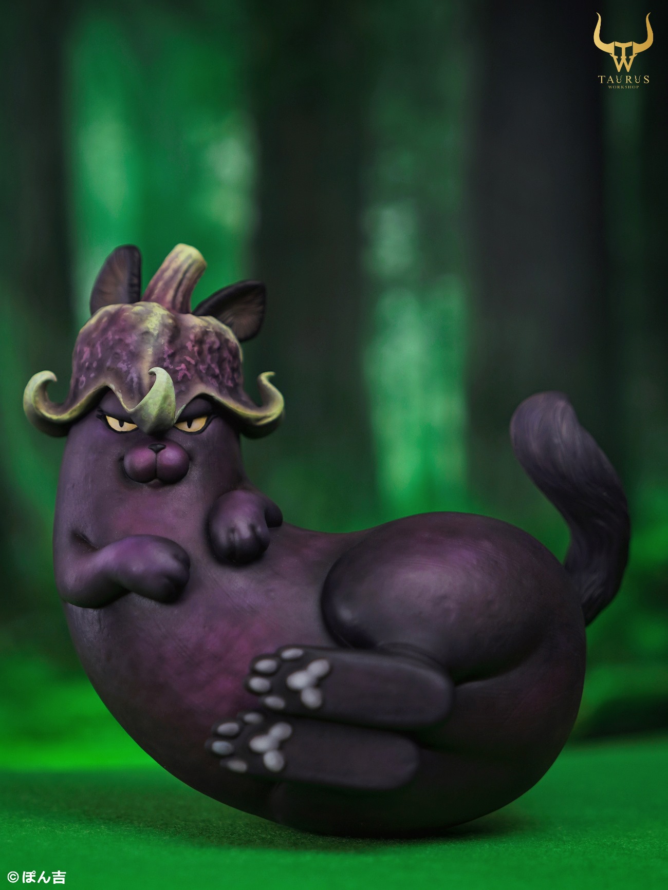 Wild Vegetable Wizard - Eggplant Cat