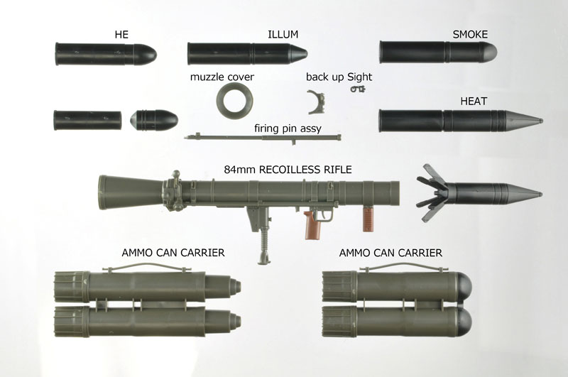 LittleArmory [LA073] 84mm Recoilless Gun M2 Type 1/12 Plastic Model