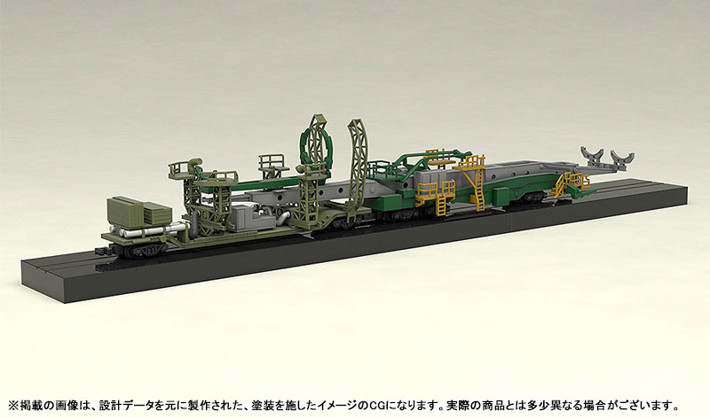 MODEROID 1/150 Plastic Model Soyuz Rocket & Transport Train