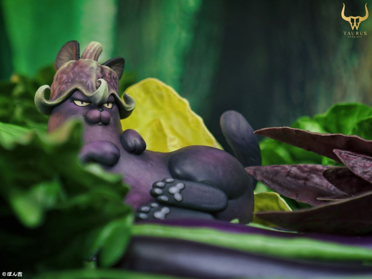Wild Vegetable Wizard - Eggplant Cat