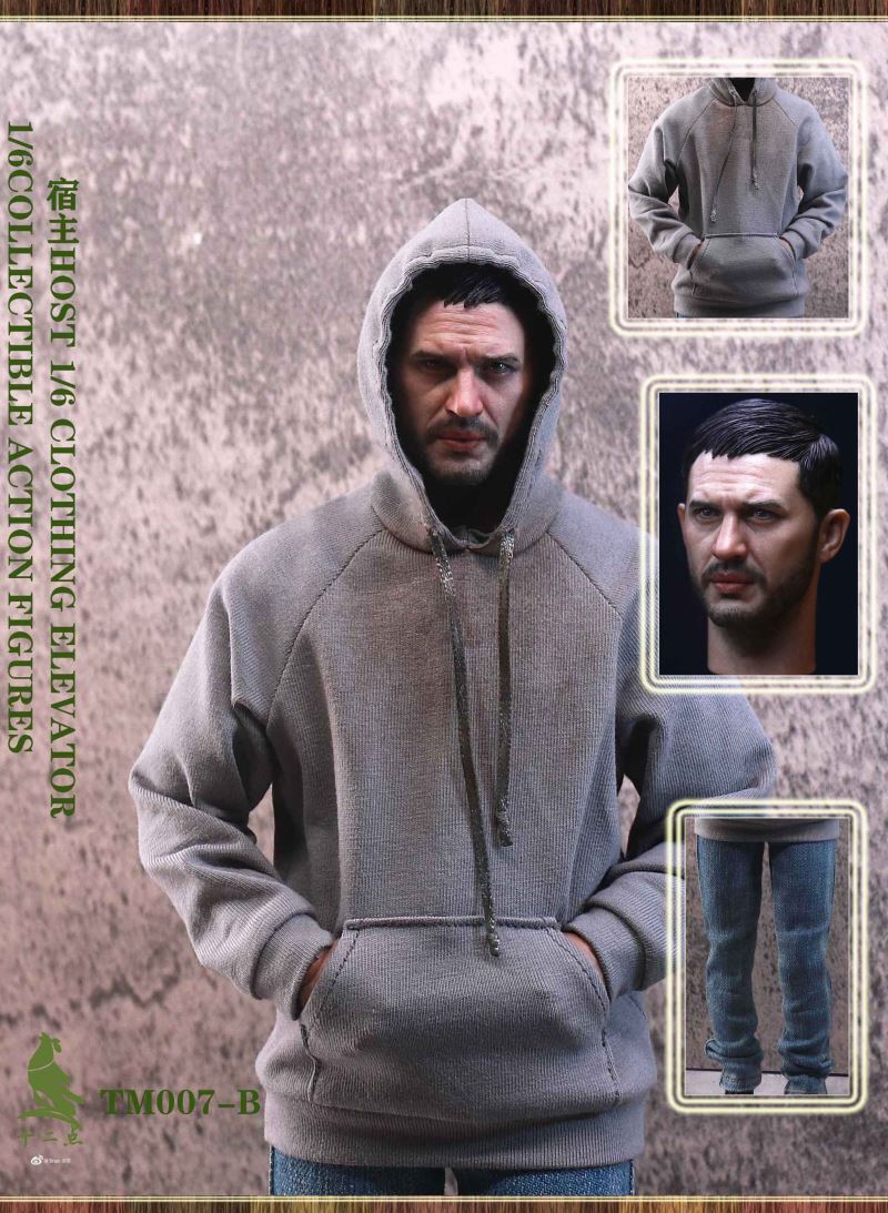 European and American tough guy head carving 1/6