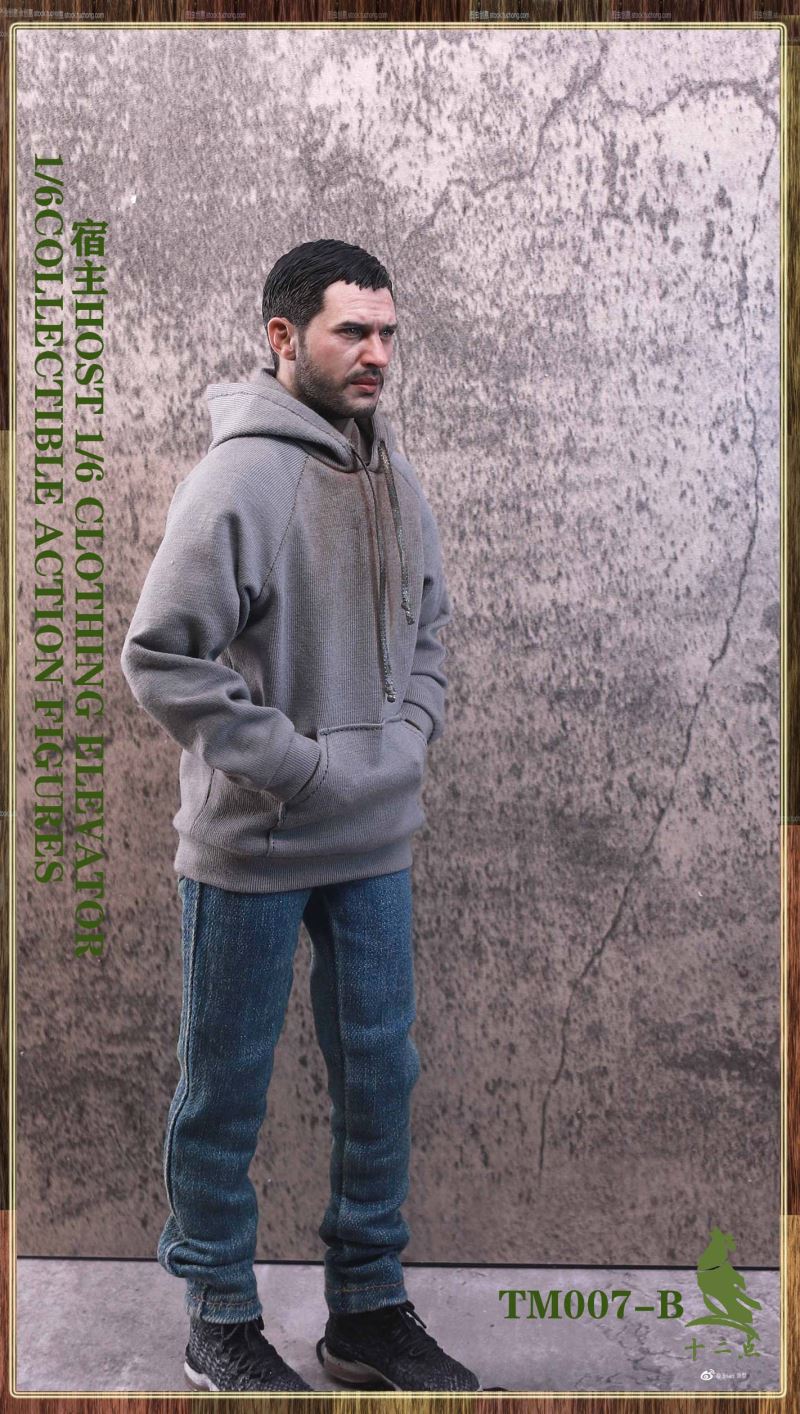 European and American tough guy head carving 1/6