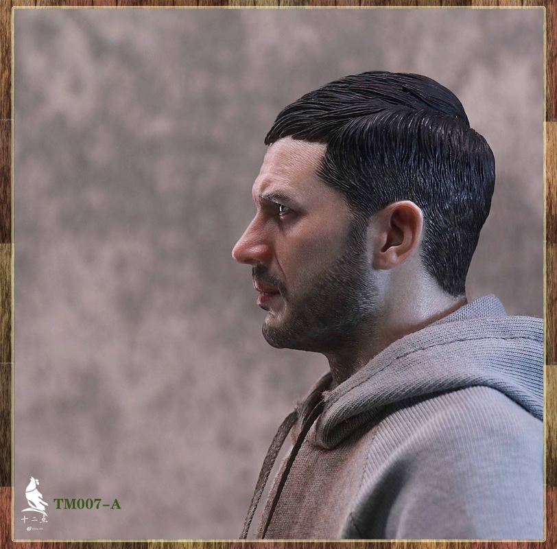 European and American tough guy head carving 1/6