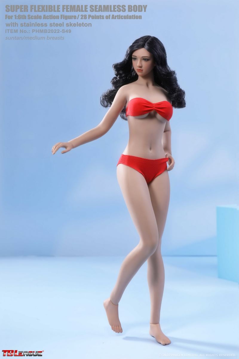 Female body with middle chest and feet 1/6