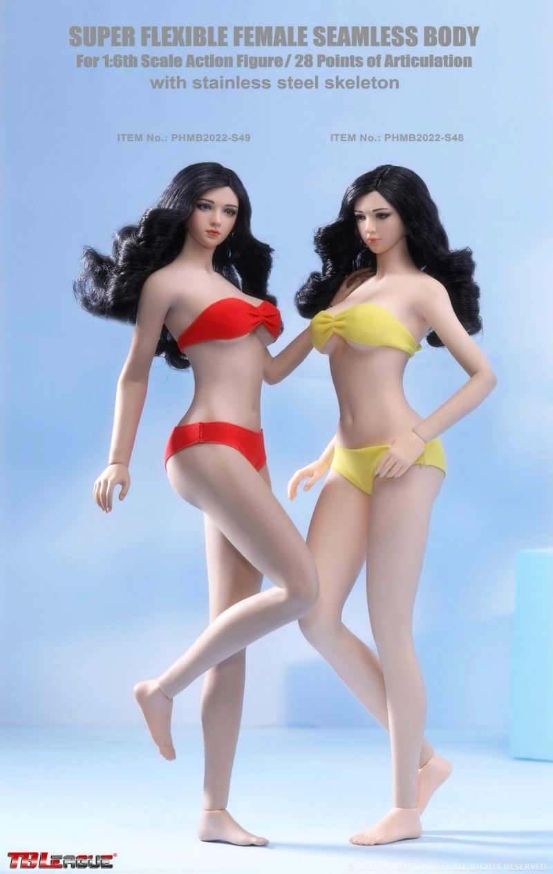 Female body with middle chest and feet 1/6