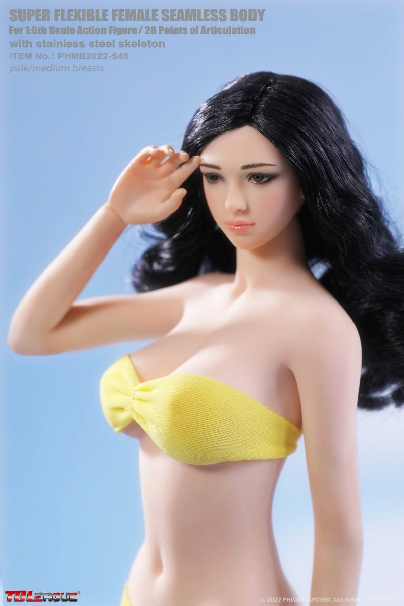 Female body with middle chest and feet 1/6