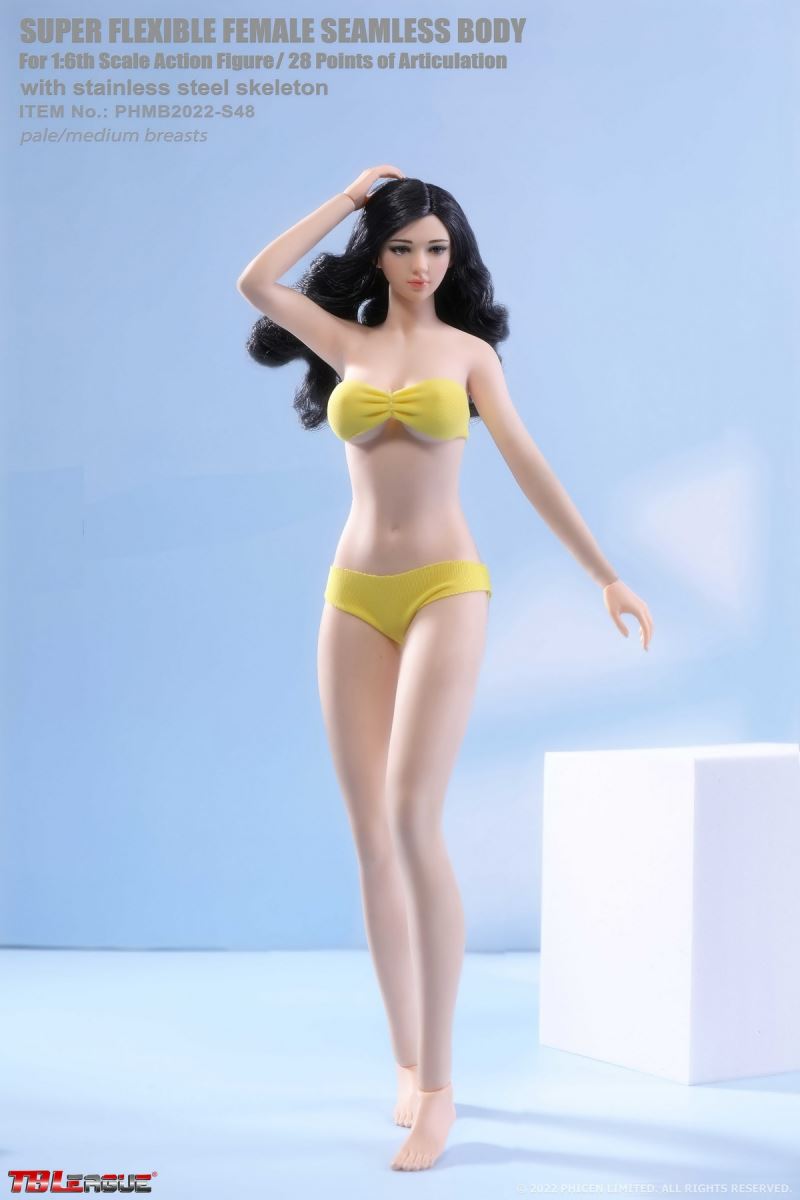 Female body with middle chest and feet 1/6