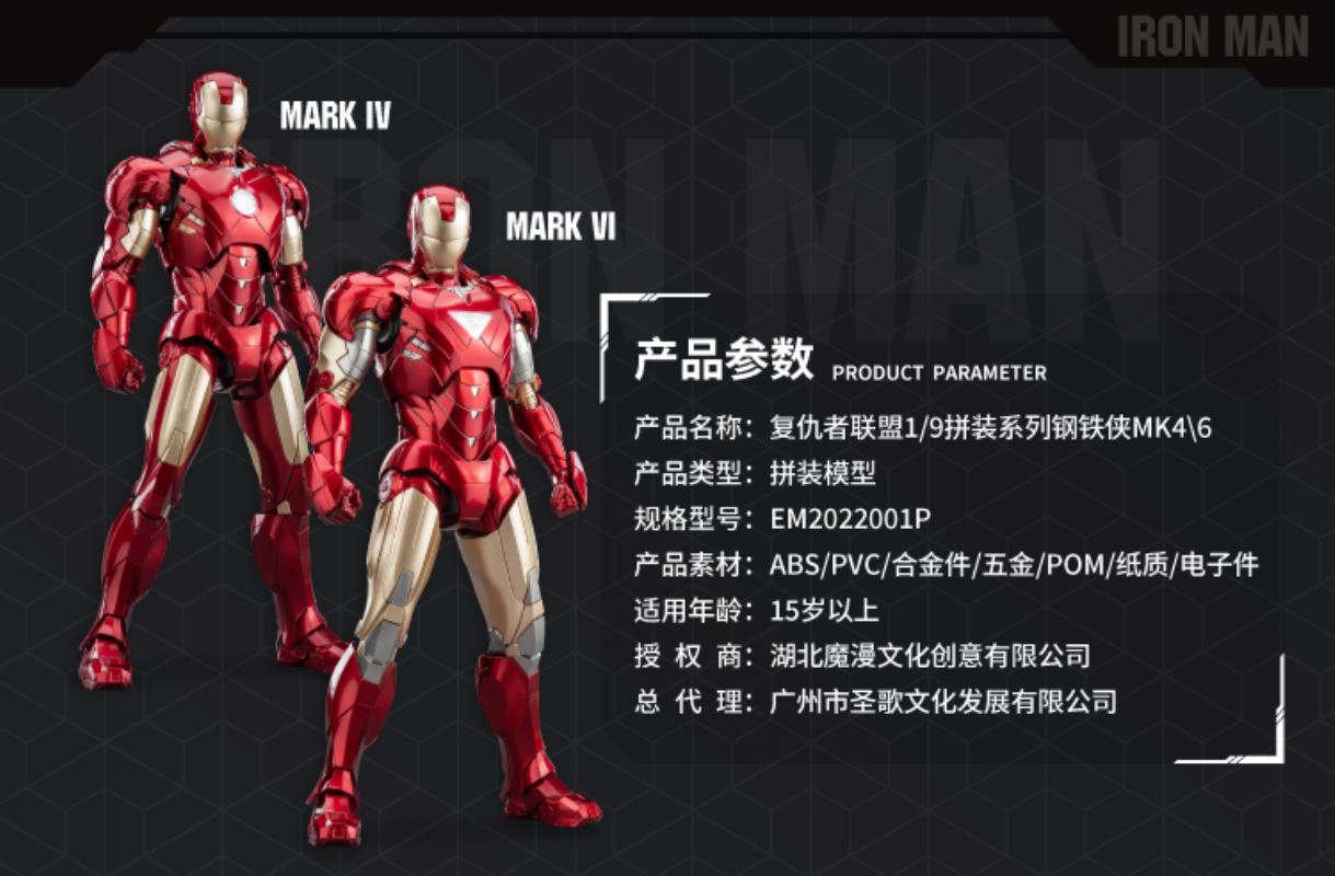 Avengers Series - Iron Man MK4 & MK6 Assembled Edition 1/9