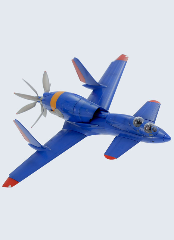 Honneamise Oukoku Air Force Fighter Schira-DOW 3rd (Two-seater) Plastic Model from Royal Space Force: The Wings of Honneamise 1/72