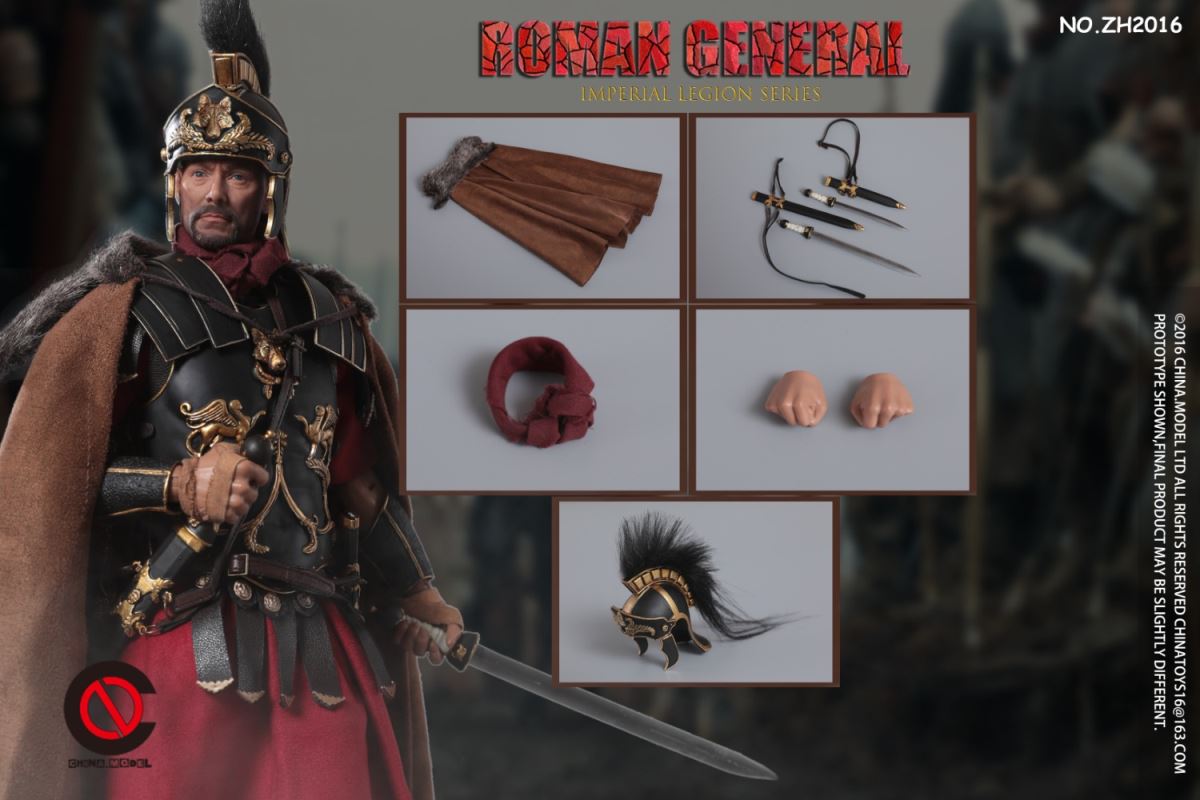 Black Gold Roman General/Roman Warrior/Arden Horse 1/6