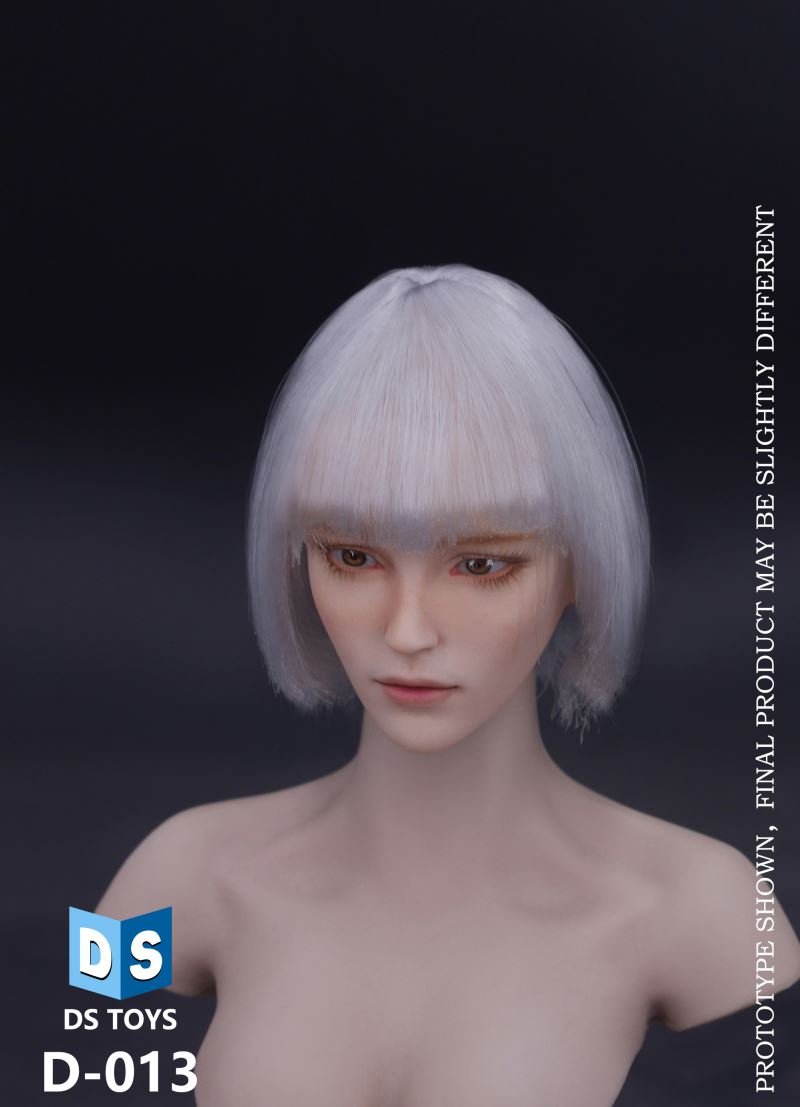 COSPALY Short Hair Female Head Sculpture in Three Hair Colors 1/6