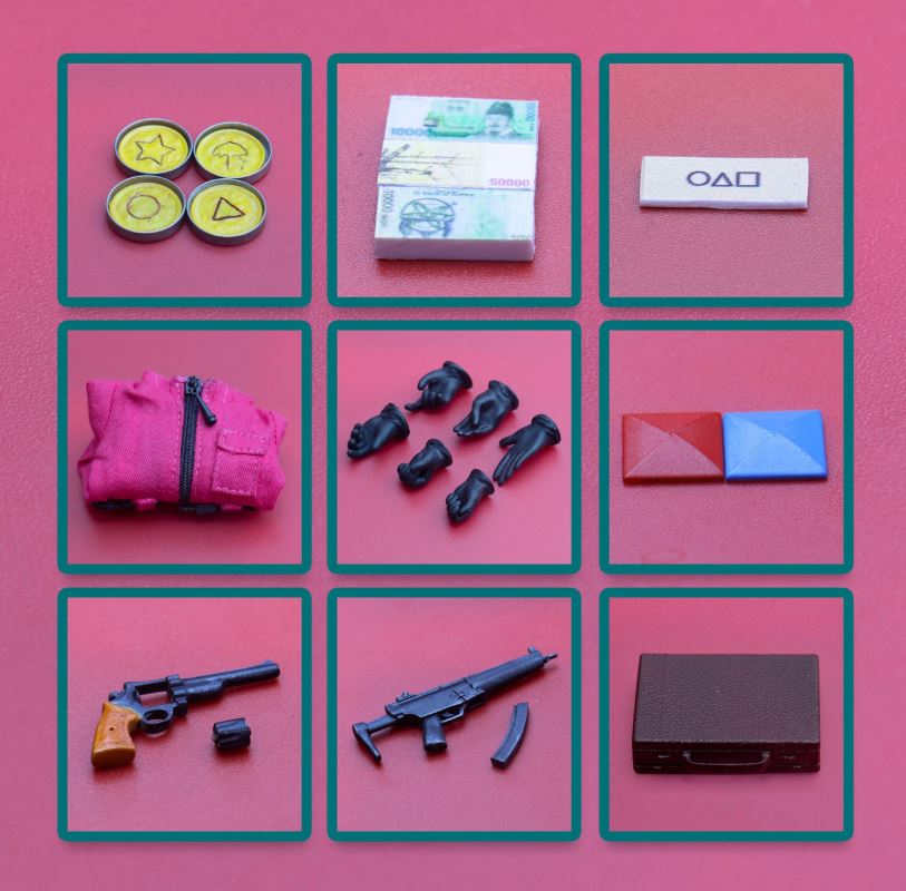 Red Tool Man Game Card Prop Action Figure Set WKT01 1/12